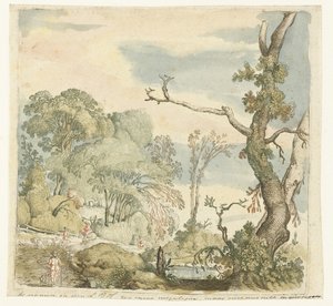 paisagem com árvores de Esaias van de Velde