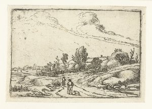 Caminho ao longo de uma quinta
Pequenas paisagens (título da série) de Esaias van de Velde