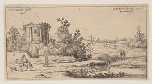 Ruínas de um templo romano, de Paisagens