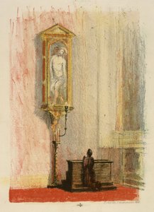 Figura a rezar diante do Santuário de Cristo