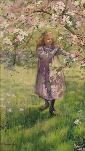 Escolhendo Apple Blossom, 1901 de Ethel Horsfall Ertz