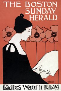 O Boston Sunday Herald - Ladies Want It 24 de fevereiro, pub. C. 1900