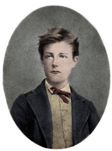 Arthur Rimbaud, poeta e aventureiro francês - Retrato de Arthur Rimbaud (1859 - 1891) tem 17 anos de idade. Fotografia de Carjat. de Etienne (after) Carjat