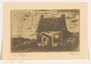 Casa de campo em Ter Heijde, perto de Haia (título original sobre o objecto) de Etienne Bosch (signed by artist)