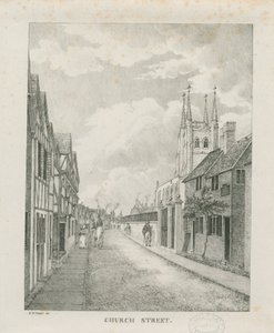 Tamworth - Church Street: litografia, nd [1796-1865] (impressão)