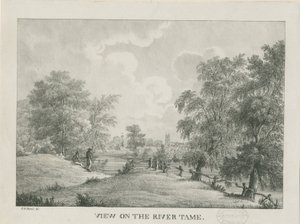 Tamworth - The River Tame: litografia, nd [1796-1865]