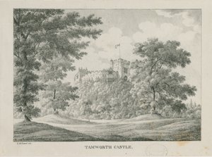 Castelo de Tamworth: zincógrafo, nd [1796-1865]