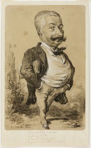 Caricatura de um homem de Etienne Carjat