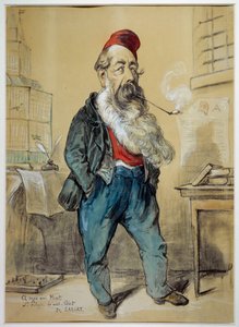 Retrato-caricatura de Jules Miot (1810-1883), político de Etienne Carjat