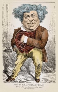 Retrato de Alexandre DUMAS (1803-1870) pai: caricatura de Etienne Carjat. de Etienne Carjat