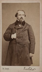 Retrato do compositor Jean-Georges Kastner 1810-1867, 1867. de Etienne Carjat