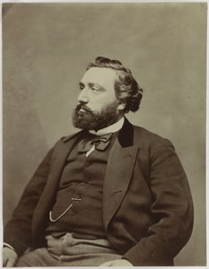 Retrato do Primeiro Ministro da França Léon Gambetta 1838-1882. de Etienne Carjat