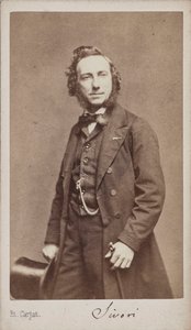 Retrato do violinista e compositor Camillo Sivori 1815-1894 . de Etienne Carjat