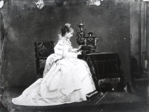 Sarah Bernhardt (1844-1923) no papel de Marie de Neubourg em 