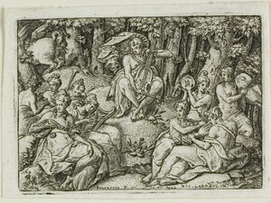 Apolo e as Musas de Etienne Delaune