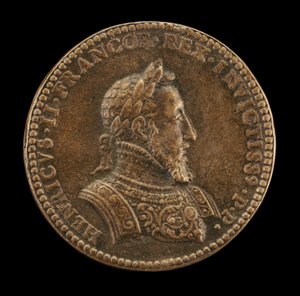 Henrique II, 1519-1559, rei de França 1547 [anverso] de Etienne Delaune
