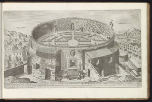 Mausoléu de Augusto com jardim paisagístico em Roma Edifícios antigos (título da série) I vestigi dell