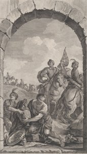 A Capela dos Foundlings em Paris: The Suite of the Magi: Cavaliers, 1756. de Etienne Fessard