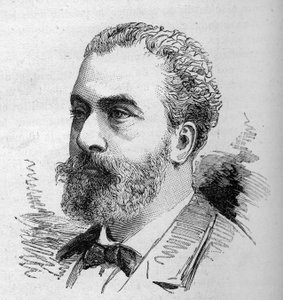 Retrato de David Raynal (1840-1903), político francês. Gravura de Bocour em "Le Monde Illustré" n°1287 de 26 de novembro