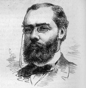 Retrato de Maurice Rouvier (1842-1911), advogado francês, banqueiro, jornalista e político. Gravura de Bocour em "Le Monde Illustré" n°1287 de 26 de novembro