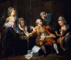 Contrato quebrado, pintura de Jeaurat Etienne (1699-1789), França