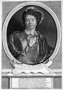 Bernard Le Bovier de Fontenelle, autor francês (gravura) de Etienne Jehandier (after) Desrochers
