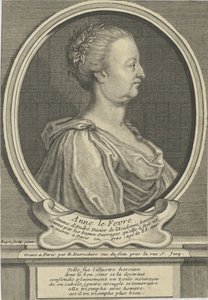 Retrato de Anne Dacier née Le Fèvre 1647-1720, ca 1720.