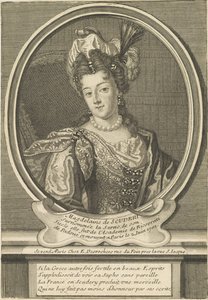 Retrato de Madeleine de Scudéry 1607-1701, c. 1710