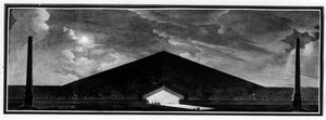 Monumento funerário "caracterizando o género da arquitectura de sombras" - E.L. Boullée.