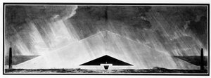 Monumento funerário "caracterizando o género da arquitectura de sombras" - E.L. Boullée.