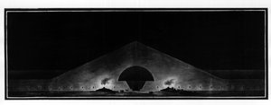 Monumento funerário "caracterizando o tipo de arquitetura enterrada" - E.L. Boullée.