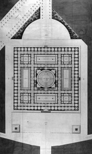 Mapa da biblioteca pública - E.L. Boullée.