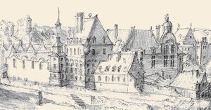 Martellange, Vista de Paris 1620 - Museu Ashmolean (pormenor com Hôtel de Nevers) (adaptado)