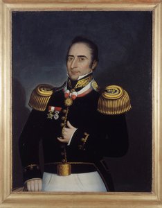 Retrato de André Hipolito (Hyppolite) Bouchard, que participou na Revolução de Bouenos-Ayres em 25 de Maio de 1810, por Etienne Prosper Berne-Bellecour (ou Bernet-Bellecour: 1838 - 1910)