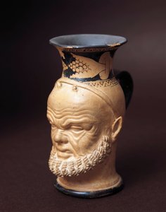 Civilização Etrusca, Vaso com a cara de Silenus de Etruscan