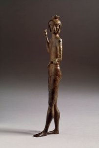 Civilização etrusca: estatueta de guerreiro em bronze de Etruscan