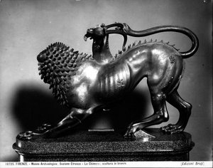 A Quimera Ferida de Bellerophon (bronze) (para detalhes ver 104199) de Etruscan Etruscan
