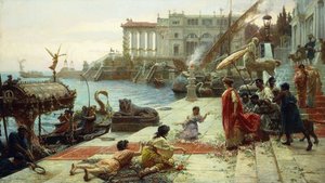 O Embarque de uma Rainha Romana (óleo sobre tela)