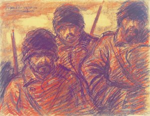 Drei russische Soldaten de Eugeen van Mieghem