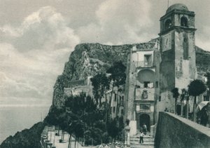 Igreja na praia, Capri, Itália, 1927 de Eugen Poppel