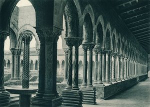 Claustros do mosteiro beneditino, Monreale, Sicília, Itália, 1927