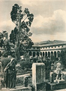 Jardim no Museu dos Banhos de Diocleciano, Roma, Itália, c1926 1927 de Eugen Poppel