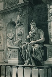 Moisés, escultura de Michelangelo na Igreja de San Pietro in Vincoli, Roma, Itália, c1926 1927