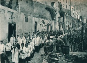 Procissão, Capri, Itália, 1927 de Eugen Poppel