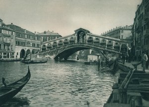 Ponte de Rialto, Veneza, Itália, 1927 de Eugen Poppel