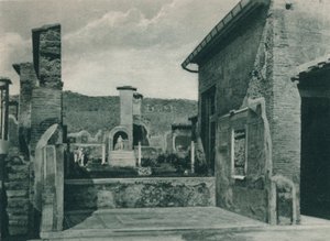 Rua ascendente ao fórum, Pompéia, Itália, 1927 de Eugen Poppel