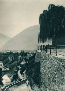Vista da cidade, Merano, Tirol do Sul, Itália, 1927 de Eugen Poppel