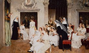 Cena do Convento em Veneza (óleo sobre tela) de Eugen von Blaas