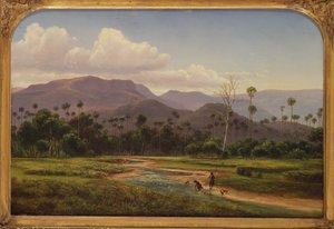 Cenário de montanha perto de Jamboroo, Victoria, do século XIX
