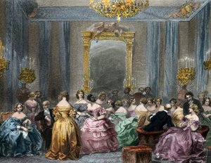 Sala de desenho da classe alta de Eugene Louis Lami